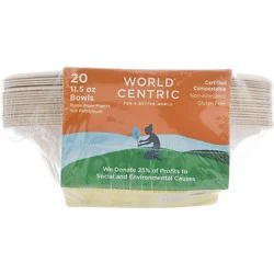 World Centric Bowls Gluten Free 11.5 Ounce Wrapper - 20 Count