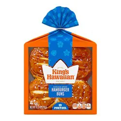 King's Hawaiian Original Sweet Pretzel Hamburger Buns - 10.5 Oz