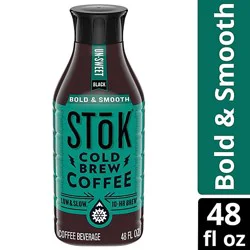 Stok Black Unsweet Cold Brew Medium Roast Iced Coffee - 48 Fl. Oz.