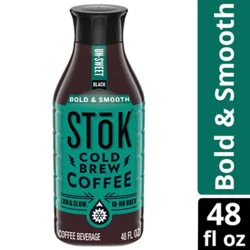 Stok Black Unsweet Cold Brew Medium Roast Iced Coffee - 48 Fl. Oz.