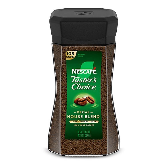 slide 1 of 1, Nescafe Tasters Choice Coffee Instant House Blend Decaf Jar - 7 Oz, 7 oz
