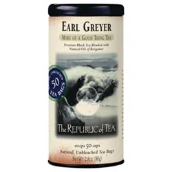 The Republic Of Tea Black Tea Bags More Of A Good Thing Earl Greyer - 50 Count