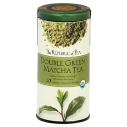The Republic Of Tea Double Green Tea Organic Matcha - 50 Count