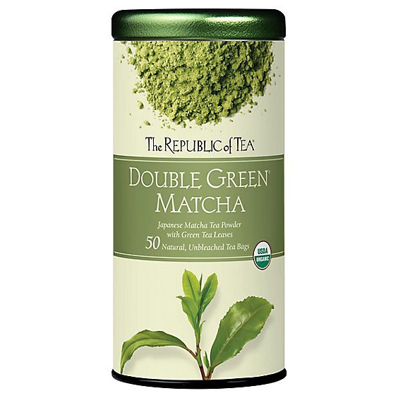 slide 1 of 10, The Republic Of Tea Double Green Tea Organic Matcha - 50 Count, 50 ct