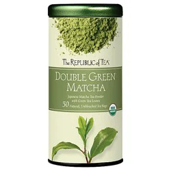 The Republic Of Tea Double Green Tea Organic Matcha - 50 Count