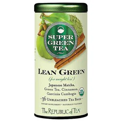 The Republic Of Tea Supergreen Tea Bags Lean Green - 36 Count