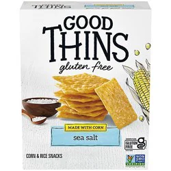 Good Thins Sea Salt Corn Snacks Gluten Free Crackers - 3.5 Oz