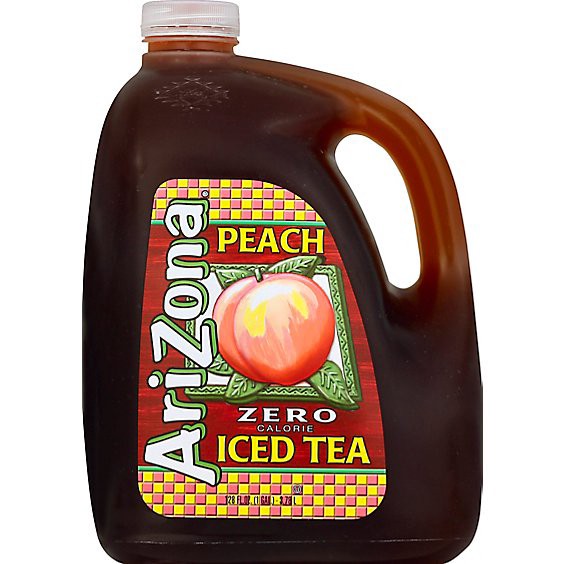 slide 1 of 4, Arizona Iced Tea Peach Zero Calorie - 128 Fl. Oz., 128 fl oz