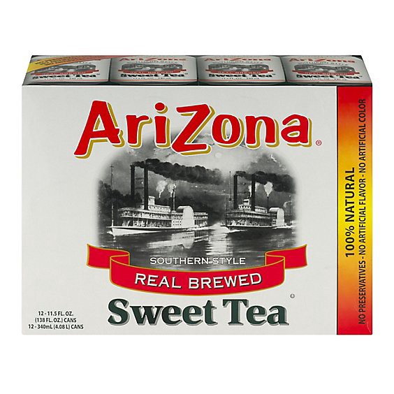 slide 1 of 1, Arizona Sweet Tea Real Brewed Southern Style - 12-11.5 Fl. Oz., 12 ct; 11.5 fl oz