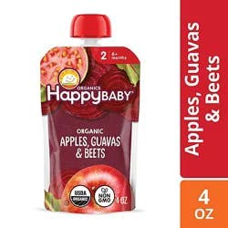 Happy Baby Organics Stage 2 Apples Guavas & Beets Pouch - 4 Oz
