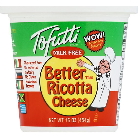 slide 1 of 1, Tofutti Milk Free Better Than Ricotta Cheese - 16 Oz, 16 oz