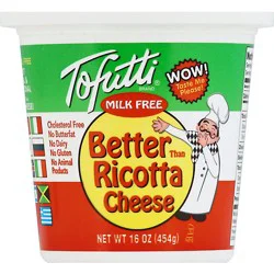 Tofutti Milk Free Better Than Ricotta Cheese - 16 Oz