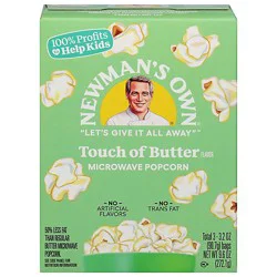 Newmans Own Microwave Popcorn Light Butter Flavor - 3-3.5 Oz