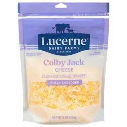 Lucerne Cheese Finely Shredded Colby Jack - 8 Oz