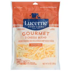 Lucerne Cheese Shredded Cheddar Sharp Wi-Ny-Vt Blend - 8 Oz