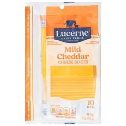 Lucerne Cheese Slices Mild Cheddar - 10 Count