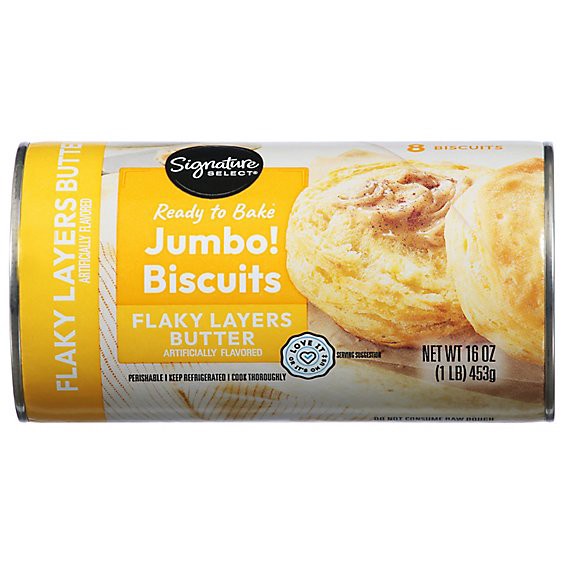slide 1 of 1, Signature Select Biscuit Jumbo Flakey Butter - 16 Oz, 16 oz
