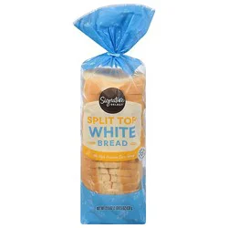 Signature Select Bread Split Top White - 22.5 Oz