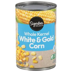 Signature Select Corn Whole Kernel Super Sweet White & Gold Can - 15.25 Oz