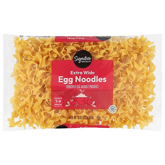 slide 1 of 1, Signature Select Pasta Egg Noodles Extra Wide - 16 Oz, 16 oz