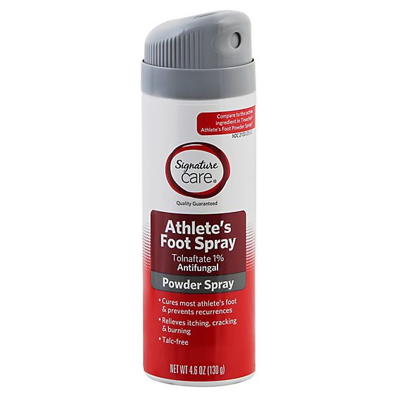 slide 1 of 1, Signature Select/care Athletes Foot Spray Powder Tolnaftate 1% Antifungal - 4.6 Oz, 4.6 oz