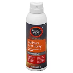 Signature Care Athletes Foot Spray Powder Miconazole Nitrate 2% Antifungal