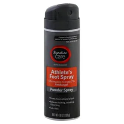 Signature Select/care Athletes Foot Spray Powder Miconazole Nitrate 2% Antifungal - 4.6 Oz