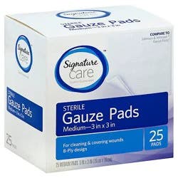 Signature Select/care Gauze Pads Sterile Medium - 25 Count