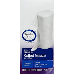 Signature Select/care Gauze Rolled Sterile Premium 4in X 2.5yd - Each