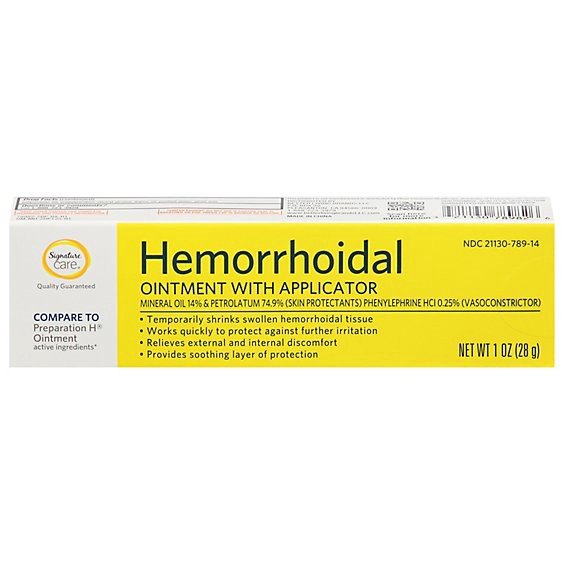 slide 1 of 1, Signature Select/care Hemorrhoidal Ointment With Applicator - 1 Oz, 1 oz