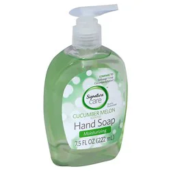 Signature Select/care Hand Soap Cucumber Melon Scented Moisturizing - 7.5 Fl. Oz.