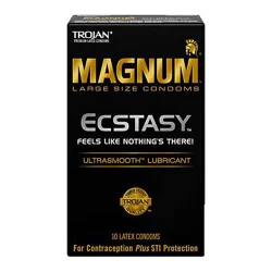 Trojan Magnum Ecstasy Large Size Condoms - 10 Count