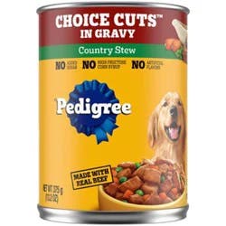 Pedigree Choice Cuts In Gravy Country Stew Flavor Adult Canned Soft Wet Dog Food - 13.2 Oz