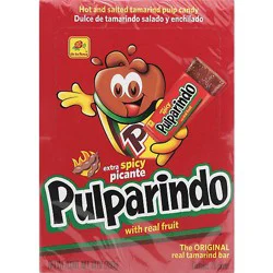 Pulparindo Candy Tamarind Pulp Extra Hot And Salted Box - 30 Count