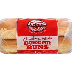 Wheat Montana White Hamburger Buns - 24 Oz