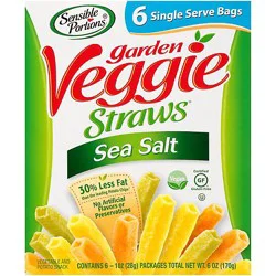 Sensible Portions Garden Veggie Straws Dreamworks Trolls Sea Salt Single Serve Bags - 6-1 Oz