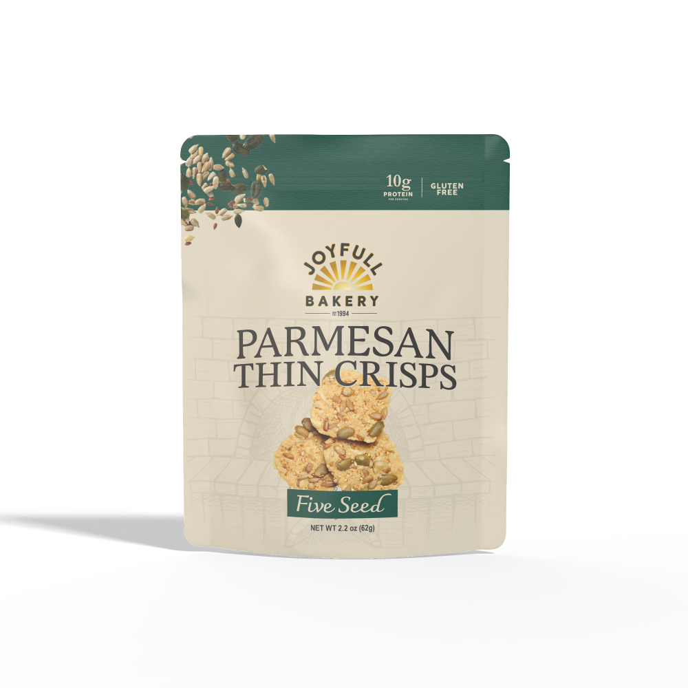 slide 2 of 2, Joyfull Bakery Five Seed Parmesan Thin Crisps, 2.2 oz