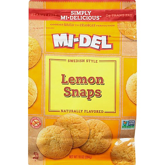 slide 1 of 1, Mi-Del Cookies Lemon Snaps - 10 Oz, 10 oz