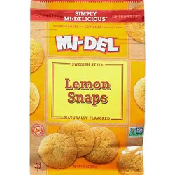 Mi-Del Cookies Lemon Snaps - 10 Oz