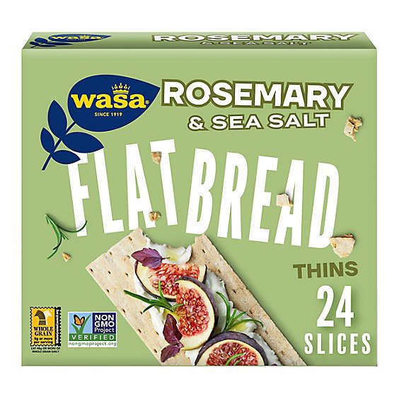 slide 1 of 1, Wasa Flatbread Rosemary & Sea Salt Thins Crackers - 6.7 Oz, 6.7 oz