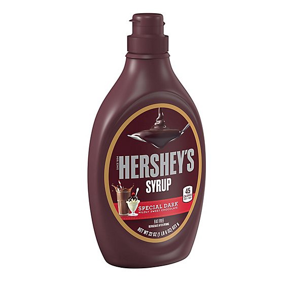 slide 1 of 6, Hershey's Special Dark Chocolate Syrup In Bottle - 22 Oz, 22 oz