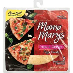 Mama Marys Pizza Crust Thin & Crispy Bag 3 Count - 9 Oz