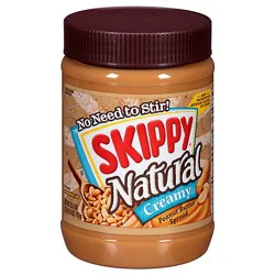 Skippy Natural Peanut Butter Spread Creamy - 26.5 Oz