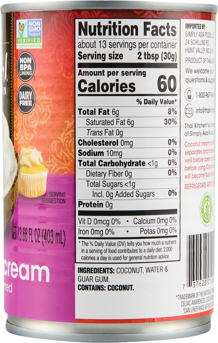 slide 3 of 12, Thai Kitchen Gluten Free Unsweetened Coconut Cream - 13.66 Fl. Oz., 13.66 fl oz