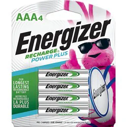 Energizer Recharge Power Plus Aaa Rechargeable Batteries - 4 Count