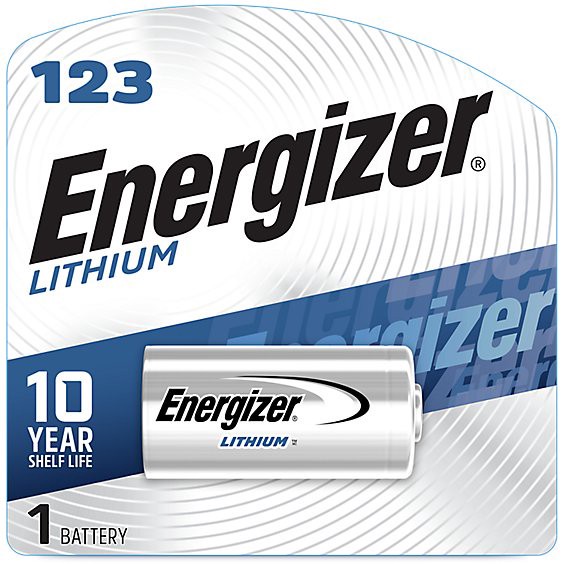 slide 1 of 1, Energizer 123 Lithium 3 Volt Photo Batteries - Each, 1 ct