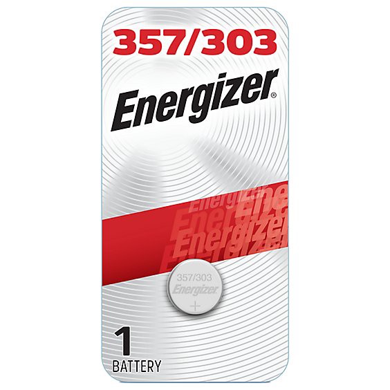 slide 1 of 1, Energizer 357 1.5 Volt Silver Oxide Button Cell Batteries - Each, 1 ct