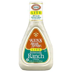 Kens Steak House Dressing Lite Buttermilk Ranch - 16 Fl. Oz.