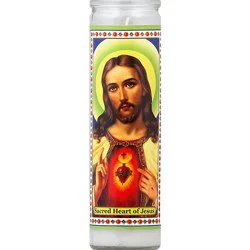 Reed Candle Sacred Heart Of Jesus Candle Wax White Jar - Each