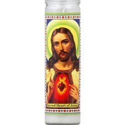 Reed Candle Sacred Heart Of Jesus Candle Wax White Jar - Each
